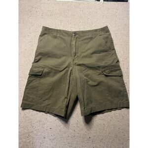 VTG Structure Cargo Shorts Men's 34 Olive Brownish Y2K Streetwear Workwear